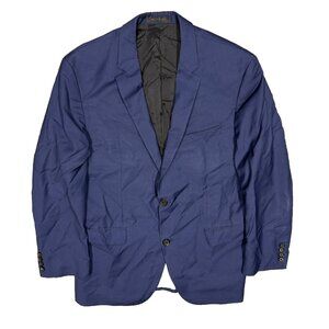 Hugo Boss Blazer "Grand/Central" Blue Mesh Wool Sport Coat 44R